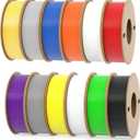 PLA+ 3D Printer Filament 1.75mm No Tangle, Net Weight 250g Spool, 12 Packs, PLA Pro Plus, 12 Assorted Multiple Colors, Total 3KG Material