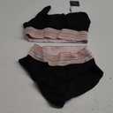 ZAFUL Women High Waisted Bikini Tummy Control Swimsuits Two Piece Swim Suits for Women 2025 Sporty Bathing Suit Swimwear M, Black