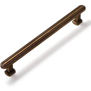SORWDUREM 10 Pack 6.3 Inch(160mm) Antique Brass Cabinet Pulls Drawer Pulls Kitchen Hardware Cupboard Kitchen Hardware Cabinet Handles