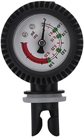 Fishlor Air Pressure Gauge, Nylon Inflatable Boat Air Pressure Gauge Barometer for Kayak Raft Black Kayak Accessories
