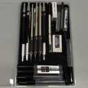 Nicpro 6PCS Art Mechanical Pencil Set, 3PCS Metal Drafting Pencil 0.5 mm & 0.7 mm & 0.9 mm & 3PCS 2mm Graphite Lead Holder (2B HB 2H) For Writing, Sketching Drawing With Lead Refills Case (Silver)