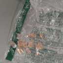 24Pcs French Tip Press On Nails Medium Square Glitter Acrylic Nails with White Gradient Design Glossy False Nails Reusable Nude Stick On Nails for Women Manicure Decor Supplies