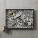 Leather Decorative Tray with Unique Animal Pattern, Organizer for Living Room Coffee Table, Ideal for Candle, Perfume, and Cosmetic Storage (14.8" x 10.2" x 1.4")