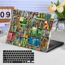 Compatible with MacBook Air 13 inch Case 2021 2020 2019 2018 Release A2337 M1 A2179 A1932, Funut Laptop Plastic Hard Shell Case Protective Cover for MacBook Air 13 with Touch ID, Bookshelf