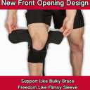 Hinged Knee Brace Support with Strap & Side Patella Stabilizers for Protection & Pain Relief for Arthritis, Meniscus Tear, ACL, MCL - Sports Compression Wrap for Running & Recovery - Men & Women (Black) XL