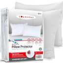 Guardmax Jersey Knitted Pillow Protector with Zipper Standard Size - 8 Pack -100% Waterproof, Bed Bug Proof, Dust Mite Proof, & Hypoallergenic Pillow Covers - Premium Zippered Pillow Cases. (20 X 26)