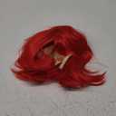Red Bob Wig with Heart Sunglasses - Heat-Resistant, Synthetic Fiber, Adjustable and Natural Looking