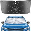 Portable Windshield Sunshade Umbrella for 2024-2026 Chevrolet Trax Models LS, 1RS, LT, 2RS, ACTIV, 2 in1 Ice Crystal Durable Compact Shade Umbrella UPF50+ Front Window Heat Protection Outdoor Camping