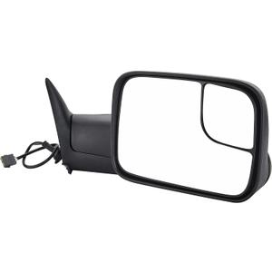Towing Mirror Replacement Fit forfor 1994 1995 1996 1997 DodgeRam 1500,Ram 2500 Ram 3500.Pickup Truck Power Adjustment No Heated Manual folding Side View Mirror Passenger Side