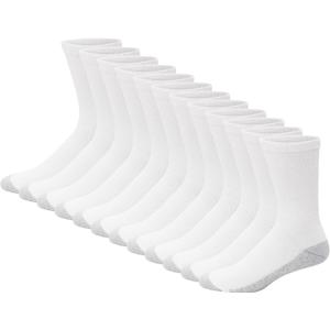 Hanes Men's FreshIQ Crew 12 Pack (White - 12 Pair)