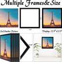 13x13 Picture Frame Set of 5, Black Square Photo Frames High Transparent Wall Gallery Desktop Horizontal Vertical for Canvas Collage Photo Poster Certificate 13 x 13 inches
