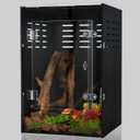 10 Gallon Reptile Tank - 12x12x18 Crested Gecko Tank Enclosure - Acrylic Habitat with Ventilation for Lizard, Spiders & Snakes