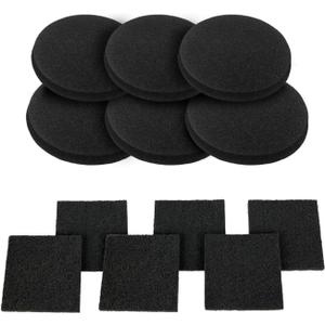 12 Pieces Counter Top Activated Carbon Compost Bin Filters - Extra Thick Indoor Pail Replacement Charcoal Caddy Filters Refill, 0.4" Thickness
