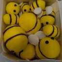 Mindsoft 30 Pcs Felt Bees for Crafts,Bee Party Decor 3 Size Little Bees Accessories Felt Bumble Plush Beehive Decor for DIY Gender Reveal Gift Themed Party Tiered Tray Decoration Costume DIY, Small
