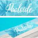 Jenaai 24" X 67" Poolside Mat Outdoor Rug, Non Slip Waterproof Rubber Mat for Deck, Edge of Pool, Patio, Beach, Summer Outside Swimming Decorative (Palm)
