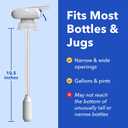 Magic Tap Automatic Drink Dispenser for Fridge, Black (1 Pack), No Spill Milk Dispenser for Fridge, Automatic Milk Dispenser Pump for Gallon Jugs, Water & Juice, Fits Most Bottles, Batteries Required