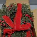 Small Christmas Wreath, 4/6 Pcs 6" Mini Christmas Wreaths for Cabinets, Small Cabinet Mini Wreaths for Xmas Front Door Window Chair Fireplace Table (6 Pc)