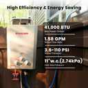 GASLAND BE158S Tankless Water Heater Propane CSA Certified, 41,000 BTU, 1.58 GPM, Digital Display & Multi-Protection Portable Hot Water Heater for Camping, RV, Off-Grid & Outdoor Showers