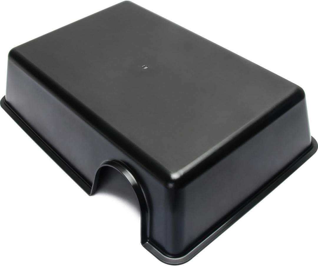 Reptile Hide Box - Provides Security and Safety for Geckos and Snakes, Easy to Clean, XX-Large Size (16.1" x10.8" x 4.4"). (Black)