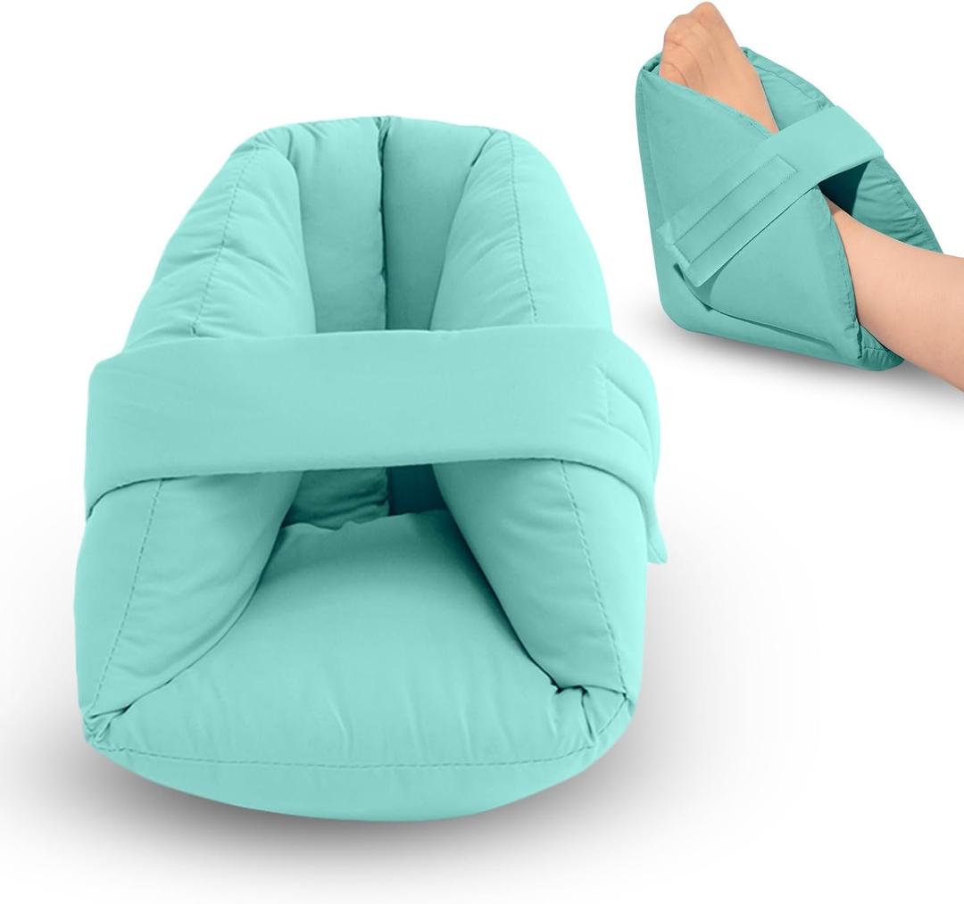 NYOrtho Heel Protector Pressure sores - 2 Ultra Soft Boots - 2 Double Layer Foot Pillows Pressure - Heel Protectors Bed - Standard Bariatric Size - Extra Gentle Velvet Fabric