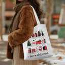 Christmas Book Tote Bags Bookish Gifts Book Lovers Gifts for Women Librarian Bookish Readers