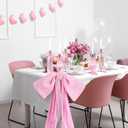 2 x Christmas Coquette Pink Bow Decorations 24x30 Inch and 12 Pcs Pink Candlestick Bow Decor for Wedding Bridal Shower Room with Fixed Hook Coquette Kitchen Party Centerpieces Table Decoration
