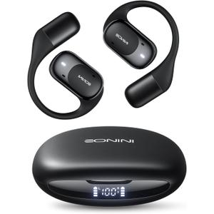 Open Ear Headphones Wireless Bluetooth Earbuds with Smart Power Display, 40H Playtime, Clear Calls, Secure Fit, IPX5 Waterproof Sports Earbuds for Workout, Running Open Ear Headphones Wireless Bluetooth Earbuds with Smart Power Display, 40H Playtime, Clear Calls, Secure Fit, IPX5 Waterproof Sports Earbuds for Workout, Running