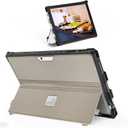 Case for 12.3" Microsoft Surface Pro 7+/7/6/5/4 Rugged Cover Case, with Surface Pen Holder, Compatible with Surface Pro Type Cover Keyboard, Translucent Black