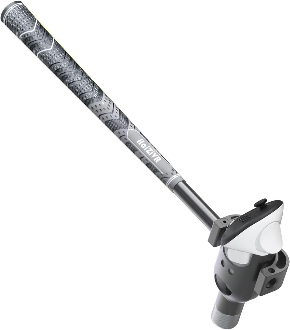 HaiZiVR VR Golf Club Attachment Compatible with Meta Quest 3/Quest 3S, Aluminium Golf Club Handle for Golf +, 90 Degree Design VR Golf Simulator Grip Keep Tracking (Left)