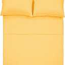 Twin XL Sheets Set 4 Piece - Hotel Luxury 1800 Bedding Sheets & Pillowcases - 1 Flat Sheet,1 Fitted Sheet and 2 Pillow Cases - Extra Soft Cooling Bed Sheets - Deep Pocket up to 16" (Yellow)