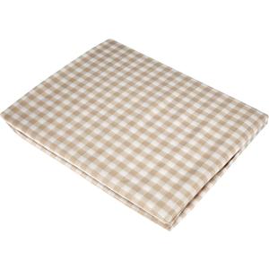Gingham Kitchen Curtains Beige 46 x 54, 46'' x 54''