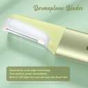 Sonic Dermaplane Razor for Women Face Beauty Face Epilator, Exfoliation & Peach Fuzz Facial Hair Removal for Women, Electric Face Razors Shaver Trimmer Anti-Aging 3 Speeds & 10 Refill Blades, Green