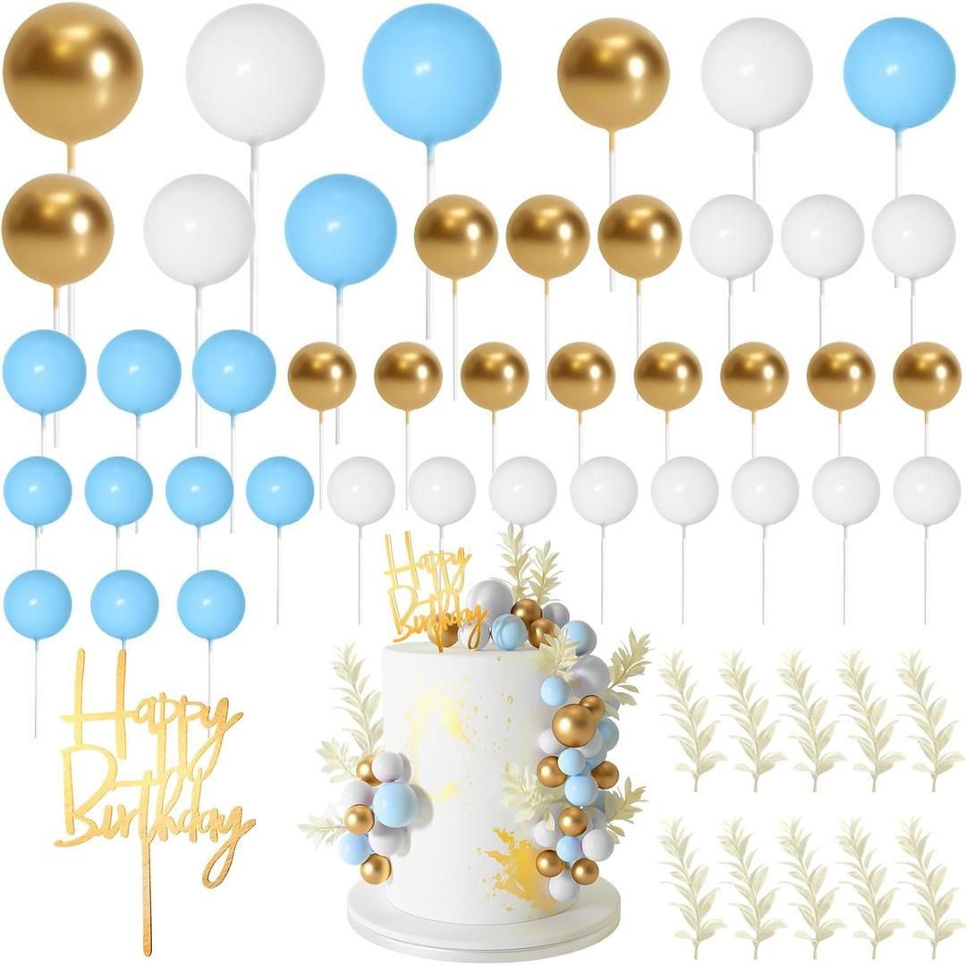 MIAHART Ball Cake Toppers Boho Grass Cake Topper Ball Cake Insert Decoration for Birthday Wedding Baby Shower Party Decorations Boho Themed Party Supplies 