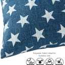 Set of 2 Outdoor Throw Pillows 17 x 17 Inch Reversible Square Patio Accent Pillows Weather-Resistant Polyester Fabric Eco-Friendly Recycled Polyfiber Fill, Stars