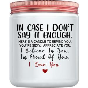 Gifts for Her Girlfriend Anniversary I Love You Gifts for Him Birthday Mothers Father's Day Christmas Valentine's Day Gift for Wife from Husband Boyfriend Romantic Engagement Candle
