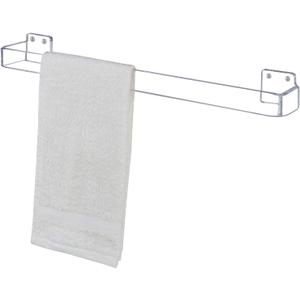 MyGift 18 Inch Modern Wall Mounted Premium Clear Acrylic Bath Towel Holder Bar, Minimalist Transparent Floating Hanger Rail for Hanging Bathroom Hand Towels