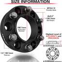 CKAuto 4 Pack 6x5.5 Hub Centric Wheel Spacers, 1.50" 6x139.7mm Wheel Spacers, 106.1mm Center Bore with M12x1.5 Studs