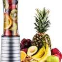 La Reveuse Smoothies Blender Single Serving 300 Watts with 18 oz BPA-Free Portable Travel Sports Bottle (Silver)