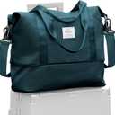 Travel Duffel Bag, Sports Tote Gym Bag, Shoulder Weekender Overnight Bag for Women (A6-peacock blue-expandable)