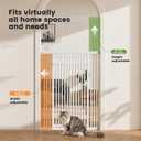 Gardner Pet 51"-87" Extra Tall Cat Gate for Doorway, Wide Adjustable 27.56"-37" Baby Gate Included 4 Extension Kits, Pressure Mounted Safety Full Door Gate for Stairs, Studio, Kitchen (White)