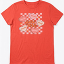 Womens Valentines T-Shirt Cute Love Heart Shirts Casual Short Sleeve Tees Red, S