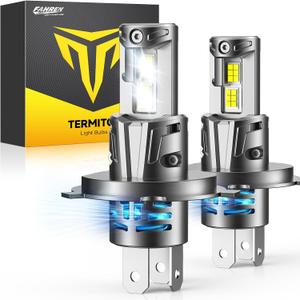 FAHREN H4 LED Bulbs, (1,200%) 12X Latest & Brightest Extreme Brightness 9003 Light Bulbs, 6500K Cool White, 1:1 Min Size,IP68 Waterproof Fog Bulbs,Plug-N-Play,Pack of 2