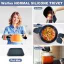 Walfos XXL Silicone Trivet 16 Inch and Trivets Mats 12 Inch, Trivets for Hot Pots and Pans, Heat Resistant Pot Holders Hot Pads for Kitchen Quartz Countertops, Hot Dishes, 6 Pack