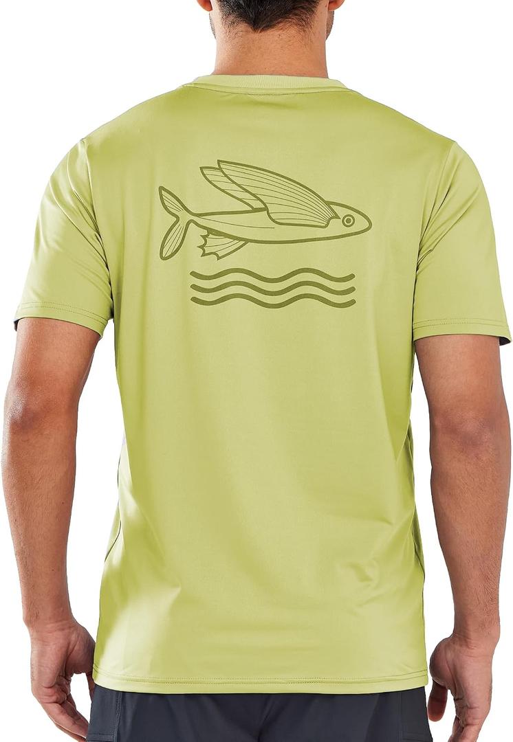 NORTHYARD Mens Swim Shirt Rash Guard UPF 50+ Quick Dry Short Sleeve Fishing Shirts Sun Protection Shirt Beach Water Swimming