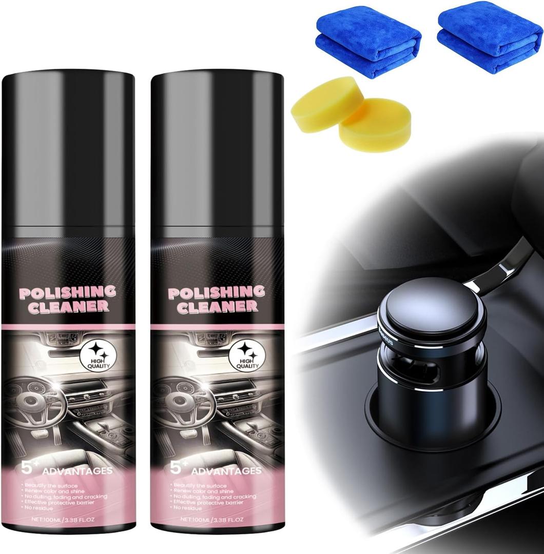 Car Interior Cleaner,100ml Car Interior Cleaner, Interior Detailer Spray,All Purpose Car Cleaner,Vehicle Interior Polish | Interior Detailer Spray(2pcs)