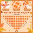 Weewooday 50 Pcs Thanksgiving Fall Dog Bandanas Bulk Plaid Bandanas for Dogs Autumn Soft Doggie Bibs Triangle Scarves for Small Medium Large Pet Costume(Plaid Pattern, 25.6 x 17.7 x 17.7 Inch)