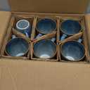 GBHOME Ceramic Coffee Mugs Set of 6, 12oz Stoneware Coffee Mugs Set For Dad Mom Women MEN, Light Weight Ceramic Coffee Cups for Latte/Tea/Beer/Hot Cocoa, Dishwasher & Microwave Safe (Space Blue)