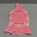 Dog Sweater Dress Plaid Knitwear for Small Medium Dogs Warm Puppy Pet Turtleneck Stretch Pullover Cute Fall Winter Vest Clothes with Leash Hole for Christmas (Pink)