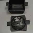 Enameled Cast Iron Wood Stove Steamer, Elk Fireplace Humidifier, 2.7 Quart Capacity, Matte Exterior with Glossy Interior, Wood Stove & Fireplace Accessories for Decoration