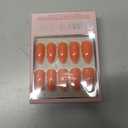 Glamnetic Press On Nails - Soft Tangerine | Medium Almond Orange Fake Nails with Glossy Finish, Salon Quality | 15 Sizes - 30 Nail Kit with Glue